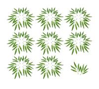 Zerodeko 50pcs Simulated Bamboo Leaves Bamboo Branches Light Green Tape Plastic Creative Natural Decoration Easy to Decorate for Party Room