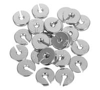 Zerodeko 50pcs Slotted Mass Weights Set for Physics Laboratory Use, Chromium Plated Iron Material with 5g and 10g Weights, Compact and Portable Design for Classroom and Mechanics