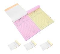 Zerodeko 5pcs 3-Part Carbonless Invoice Receipt Book 60 Pages Each - Small Business Order Sheet Cash Receipt Pad 8.3 X 5.7 Inches - Business Invoice Forms for Office Use