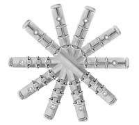 Zerodeko 5Pcs 6-Ring Binder Mechanism Metal Inserts Stainless Steel Round Ring Binder Clips Rust-Proof Organizing Projects for Office Students and Teachers