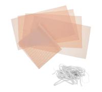 Zerodeko 5pcs Bjd Doll Wig Caps Set with Stretchy Skin-tone Fabric and White Elastic Band - Protective Inner Net for Reborn Doll Hair Styling and DIY Wig Holder Accessories