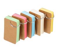 Zerodeko 5pcs Blank Memo Notepad Flash Cards for Studying Classic Design Kraft Paper Portable Writing Cards to Organize Work and Personalize Creative Writing for Students