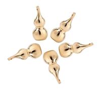 Zerodeko 5pcs Brass DIY Gourd Pendants Lightweight and Comfortable Hand Feeling Multi-purpose Keychain Charms for Making Keychains and Feng Shui Luck Accessories