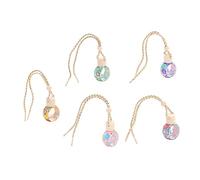 Zerodeko 5Pcs Car Hanging Perfume Pendant Creative Air Freshener Bottles for Car Interior Decor Soft Design Random Colors for Home and Office Use Random Color