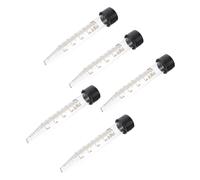 Zerodeko 5pcs Centrifugal Tubes with Screw Caps Glass Laboratory Test Tubes with Accurate Graduated Scale Smooth Wall for Biochemistry Molecular Biology Experiments Suitable for Scientific