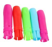 Zerodeko 5pcs Chalk Clip Holder Water-soluble Chalk Holder Portable Clip Plastic Material Easy to Clean Comfortable to Hold for Kindergartens and Offices Random Color