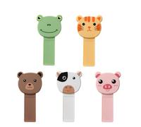 Zerodeko 5pcs Creative Toilet Seat Lid Lifters with Wear-Resistant Pp Material for Toilet and Dorm Use, Avoid Contacting Dirty Substances, Assorted Animal Shapes Including Frog, Cow, Pink