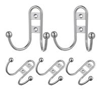 Zerodeko 5pcs European Style Wall Hooks Zinc Alloy Hangers for Bathroom Kitchen and Closet Organization Design Fall Arc for Clothes and Towels