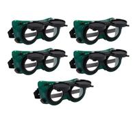 Zerodeko 5pcs Flip-up Welding Goggles Protective Eyewear Plastic Dimming Welding Safety Glasses for Industrial Work and Eye Protection