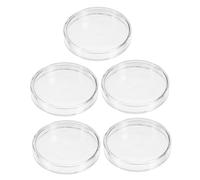 Zerodeko 5pcs Glass Petri Dishes with Lids Thickened High Borosilicate Heat Resistant Laboratory Culture Plates for Microbiology Cell and Plant Tissue Research