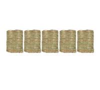 Zerodeko 5pcs Grass Woven Mat for Rabbit Small Animal Bed Mat | Natural Grass Weave, Foraging and Foot Protection, Suitable for Birds and Pets
