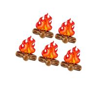 Zerodeko 5pcs Inflatable Campfire Props: Realistic Fake Fire Flames For Camping Party Decorations - Portable Faux Campfire For Indoor Outdoor Use