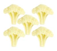 Zerodeko 5pcs Lightweight Pvc Cauliflowers Models for Shop Display and Teaching Tools, Practical to Use Vegetable Simulation Props for Photography and Home Décor