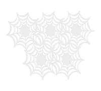 Zerodeko 5Pcs Luminous Halloween Spider Web Drink Mats Heat Resistant Non Slip Coasters for Party Table Protection and Fluorescent Glow Decoration