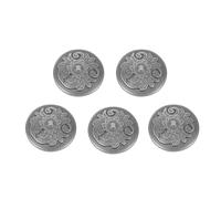 Zerodeko 5Pcs Metal Decorative Button Fasteners 32Mm Screw Back for Leather Craft Projects and Purse Making