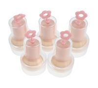 Zerodeko 5pcs Mushroom Makeup Sponge with Handle and Case Ergonomic Compact Face Blender Sponge for Concealer and Foundation Wet and Dry Versatility for Nice Coverage