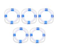 Zerodeko 5pcs Nautical Decor: Miniature Nautical Life Ring & Mediterranean Lifebuoys - Mini Swim Rings for Dollhouse Decor, Micro Landscape & Mediterranean Style Diy Projects