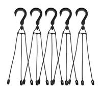 Zerodeko 5pcs Plastic Hanging Flowerpot Hooks for Balconies and Homes, Black Sturdy Planter Holders with Load Bearing 2.5kg, Easy to Use and Not Easy to Break or Deform, for Hanging