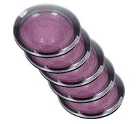 Zerodeko 5pcs Portable Round Lash Packaging Boxes with Black Base and Lid, Compact False Eyelash Storage Case Set for Women and Girls, Glitter Eyelash Tray Organizer for Travel and Daily Use