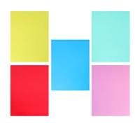 Zerodeko 5Pcs PVC Translucent Sheets Reading Guide Overlays Frosted Matte Finish, Multi-Colored (Red, Yellow, Blue, Green, Pink) Plastic Films for Dyslexia Support, Photography Gels, and