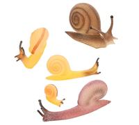Zerodeko 5pcs Realistic Snail Figurine Simulation Animal Figures Miniature Snail Models for Garden Decor Collectibles Vivid Figures