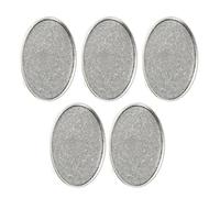 Zerodeko 5pcs round Alloy Jewelry Making Tray DIY Time Base Holder Silver Brooch Accessories Not Easy to Fade Rust Resistant for Creative Crafting and Cameo Bracelets