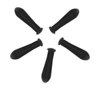 Zerodeko 5Pcs Silicone Graduated Dropper Caps for Laboratory Pipettes, Black Bulbs for Accurate Liquid Transfer, 2Ml Reusable Tip Accessory Random Color