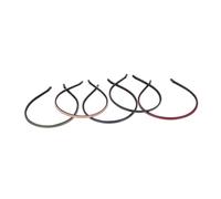 Zerodeko 5pcs Simple Skinny Leather Headbands Thin Leather Headband Solid Hair Hoops for Girls Headwear Prop