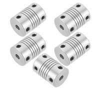 Zerodeko 5pcs Stainless Steel Encoder Shaft Couplers 5mm to 5mm Bore with Internal Metal Reinforcement and Flexible Beam Coupling for 3d Printer Upgrades and Motion Feedback Setups