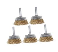 Zerodeko 5pcs Stainless Steel Wire Test Tube Brush Head for Handheld Electric Drill Rotary Polishing and Grinding Accessory for Metal Surface Cleaning Rust Removal and Dust Stripping