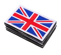 Zerodeko 5pcs UK Embroidered Flag Patches Handmade Union Jack Applique with Hook and Loop Fasteners for Backpacks Clothes Hats DIY Sewing Craft Accessories