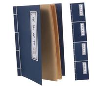 Zerodeko 5pcs Vintage Chinese Notebook Retro Martial Arts Kraft Journals Blank Pages for Calligraphy Writing Compact Memo Pads for Work School Travel Creative Plain Journals for Notes and