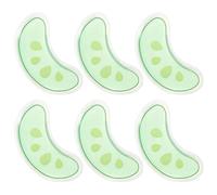 Zerodeko 6 Pairs Cooling Eye Patches Reusable Gel under Eye Patches Green Plastic for Sensitive Skin, Rapid Puffiness Relief, Soothing Fatigue, Travel and Home Use, Adults and Moms