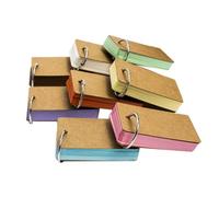 Zerodeko 6 Pcs 9x5.5cm DIY Alphabet Study Cards with Binder Ring, Easy to Use Paper Notes for Students, for Study and Office Stationery Supplies