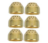 Zerodeko 6 Pcs Copper Gas Hob Fire Cores with Distributor Embedded Center for Flame Distribution Gas Burner Accessories for Enhanced Cooking Performance and Precision
