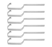 Zerodeko 6 Pcs Heavy Duty Iron Rain Gutter Brackets with Versatile Compatibility and Enhanced Drainage Efficiency, Silver Roof Gutter Support Brackets for Sturdy Outdoor Use