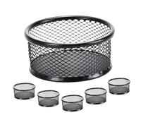 Zerodeko 6 pcs Mesh Paperclip Holder for Table Desk Organizer Premium Storage Container for Office Supplies Compact and Portable Desktop Storage for Clips Pins Screws Lightweight Mesh