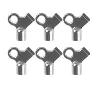 Zerodeko 6 Pcs Mm Radiator Bleed Valve Key Zinc Alloy with Internal Square Design and Single Small Hole for Efficient Heating System Exhaust and Radiator Maintenance in Home Heating