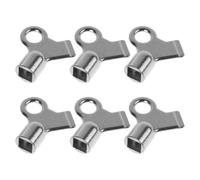 Zerodeko 6 Pcs Mm Square Radiator Valve Key Zinc Alloy Radiator Bleed Tool with Internal Square Design and Easy Turning Function for Home Heating System Maintenance