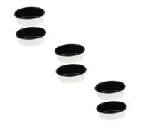 Zerodeko 6 pcs Oval Shape Cheese Cake Mold Non Stick Baking Pudding Jelly Moulds for Cheesecake Bread and Fruit Cake Making at Home