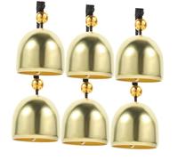 Zerodeko 6 Sets Alloy Craft Bells for DIY Hanging Decor Metal Jingle Bells with Clappers for Wedding Party Home Decoration and Festival Crafts
