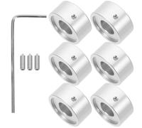 Zerodeko 6 Sets Guitar Effect Pedal Footswitch Toppers with Screws Aluminum Caps for Replacement and Protection Suitable for Electric Guitar Distortion Wah Pedal Accessories