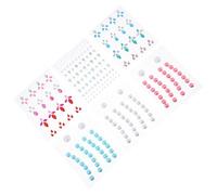 Zerodeko 6 Sheets Eye Gems Decal Stickers for Face and Body, Self-adhesive Acrylic and Resin Jewels, Shiny Makeup Stickers for Rave and Party Night