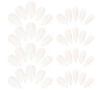 Zerodeko 600pcs White Fake Nails Set Plastic Material, Easy to Apply and Design Your Own Style, for DIY and Holiday Events, Manicure Stickers for Women and Ladies