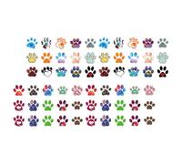 Zerodeko 60pcs Dog Paw Pattern Sticker Set for Scrapbooks and Diaries PVC Multi-use Paw Decals Decoration with Peel and Stick Feature for Water Bottles and Laptops