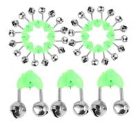 Zerodeko 60pcs Fish Bite Lure Alarm Fishing Bell Clips Bank Fishing Bite Alarm Clip-on Strike Alert Equipment Bell