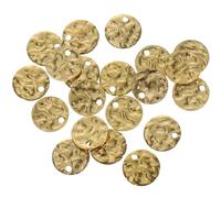 Zerodeko 60Pcs Gold Disc Shape Pendants Stainless Steel Embossed Charms for DIY Bracelet Necklace Earring Jewelry Making Crafts