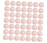 Zerodeko 60Pcs Small Glass Luminous Beads for Jewelry Making DIY Bracelet Necklace Craft Beads Kit Wear-Resistant Pink Glass Bulk for Creative Handmade