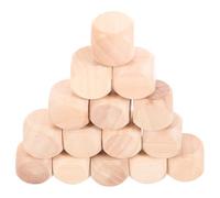 Zerodeko 60pcs Wooden Cubes for Crafts 18mm Blank Dice with 6 Sides and Rounded Corners Smooth and Safe Design for Decorating and Crafting Projects
