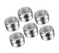 Zerodeko 6pc Condiment Storage Box Pepper Shakers Stainless Steel Material for Use